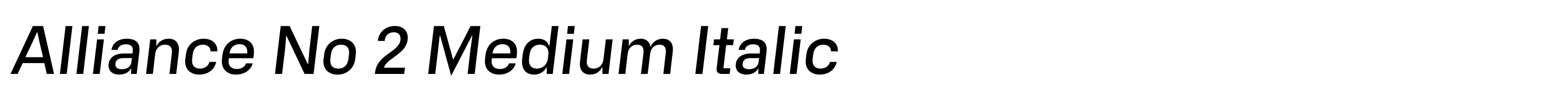 Alliance No 2 Medium Italic